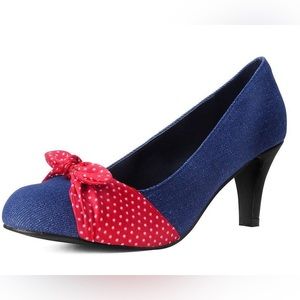TUK Denim/ Navy Bandana Heels